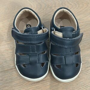 Old Soles Blue Leather First Walker Sandals